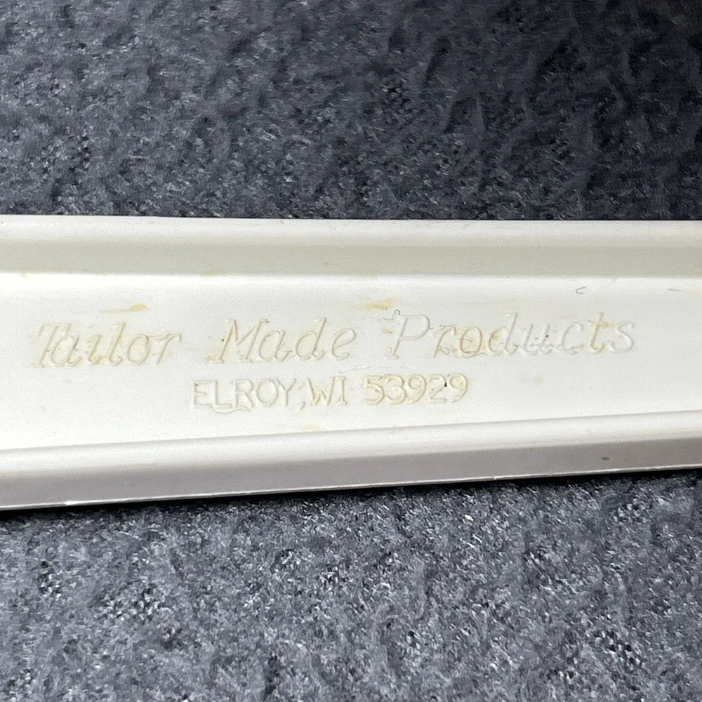 Vintage Taylor Made Plastic Slotted Serving Spoon Mid-Century Kitchenware Almond